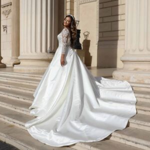 Rochie de mireasa A line Glaciar 3 scaled 1