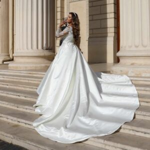 Rochie de mireasa A line Glaciar 6 scaled 1