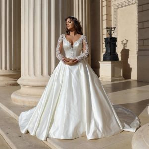 Rochie de mireasa A line Glaciar scaled 1