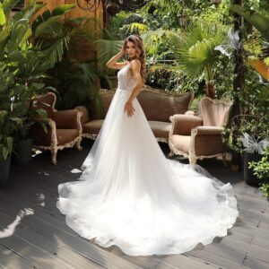 Rochie mireasa boho Georgette 3 scaled 1