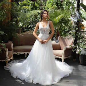 Rochie mireasa boho Georgette 5 scaled 1