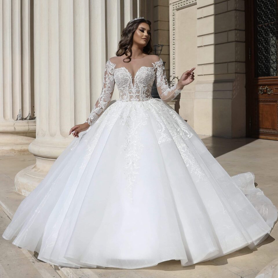 Rochie mireasa printesa Gentile scaled 1