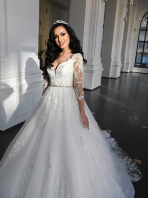 rochie de mireasa a line kiss