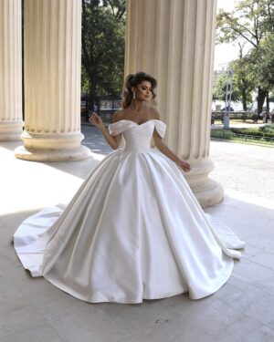 rochie de mireasa printesa tafta de lux aristocracy