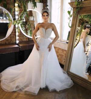 rochie de mireasa sirena 2 in 1 amethyst
