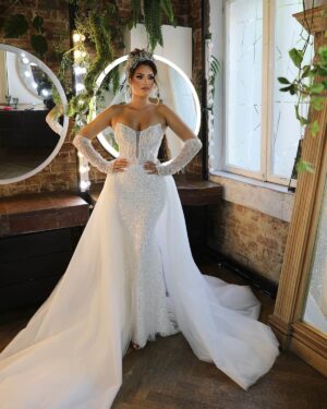 rochie de mireasa sirena 2 in 1 armonia