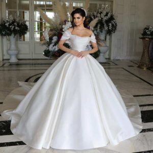rochie de mireasa tafta de lux azzurro