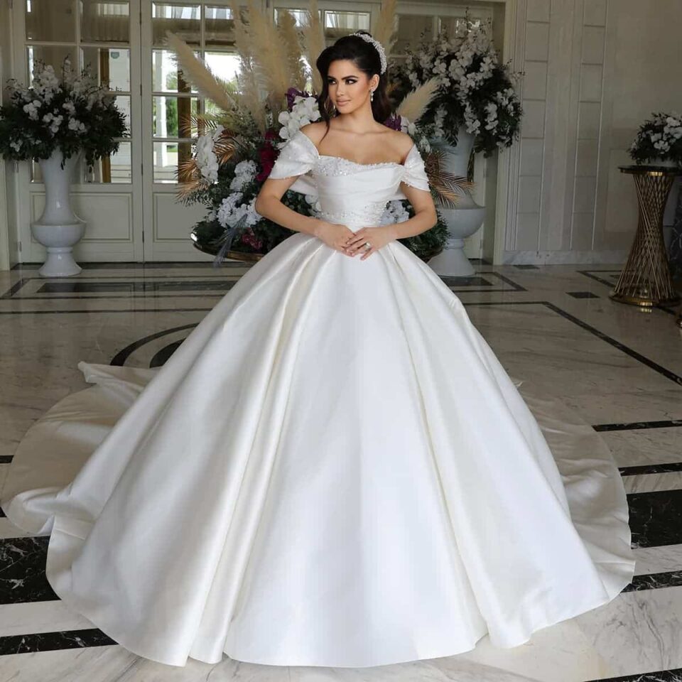 rochie de mireasa tafta de lux azzurro